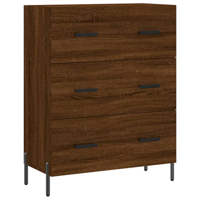Kaappi ruskea tammi 69,5x34x180 cm tekninen puu