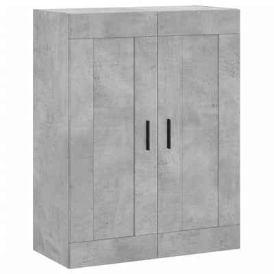 Kaappi betoninharmaa 69,5x34x180 cm tekninen puu