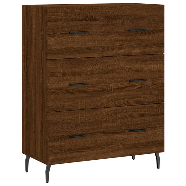 Kaappi ruskea tammi 69,5x34x180 cm tekninen puu