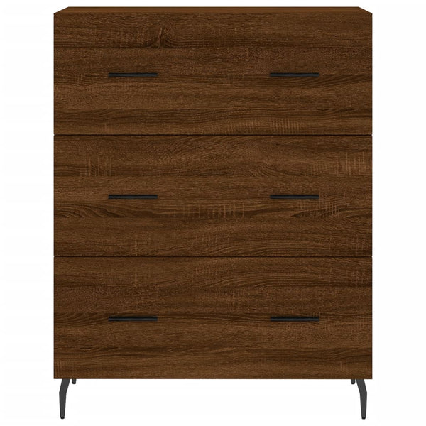 Kaappi ruskea tammi 69,5x34x180 cm tekninen puu