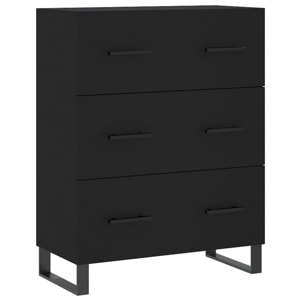 Kaappi musta 69,5x34x180 cm tekninen puu