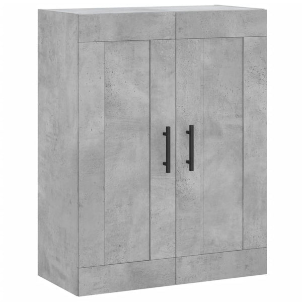 Kaappi betoninharmaa 69,5x34x180 cm tekninen puu