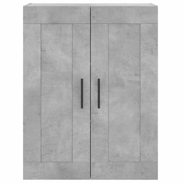 Kaappi betoninharmaa 69,5x34x180 cm tekninen puu