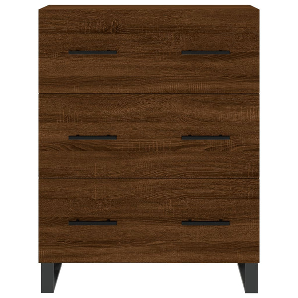 Kaappi ruskea tammi 69,5x34x180 cm tekninen puu
