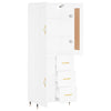 Kaappi valkoinen 69,5x34x180 cm tekninen puu