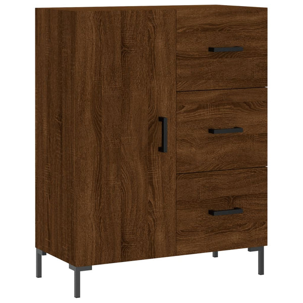 Kaappi ruskea tammi 69,5x34x180 cm tekninen puu