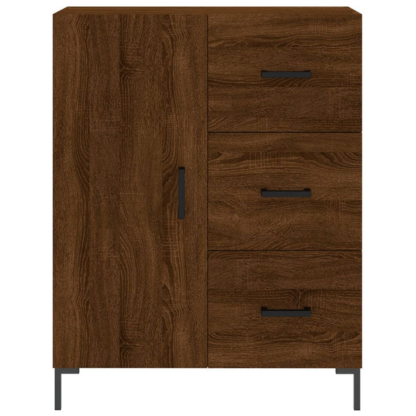 Kaappi ruskea tammi 69,5x34x180 cm tekninen puu