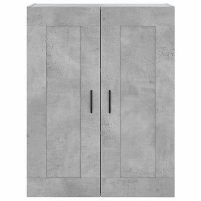 Kaappi betoninharmaa 69,5x34x180 cm tekninen puu