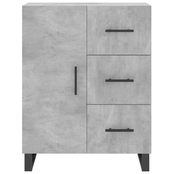 Kaappi betoninharmaa 69,5x34x180 cm tekninen puu