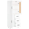 Kaappi valkoinen 69,5x34x180 cm tekninen puu