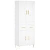Kaappi valkoinen 69,5x34x180 cm tekninen puu