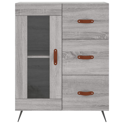 Kaappi harmaa Sonoma 69,5x34x180 cm tekninen puu