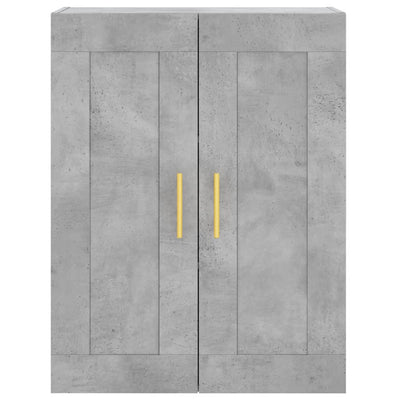 Kaappi betoninharmaa 69,5x34x180 cm tekninen puu