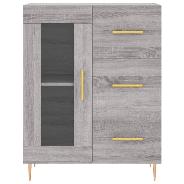 Kaappi harmaa Sonoma 69,5x34x180 cm tekninen puu