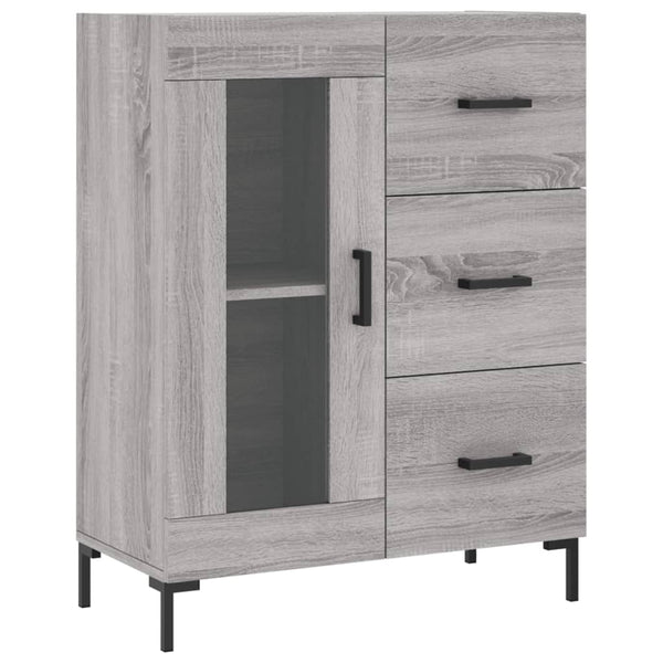 Kaappi harmaa Sonoma 69,5x34x180 cm tekninen puu