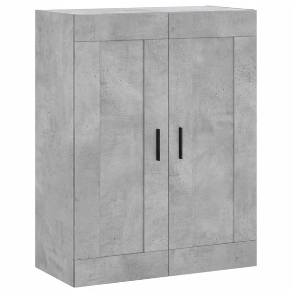 Kaappi betoninharmaa 69,5x34x180 cm tekninen puu