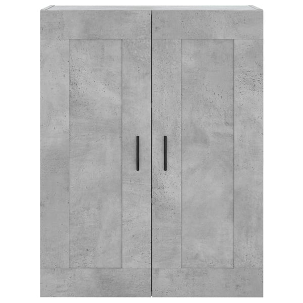 Kaappi betoninharmaa 69,5x34x180 cm tekninen puu