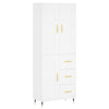 Kaappi valkoinen 69,5x34x180 cm tekninen puu
