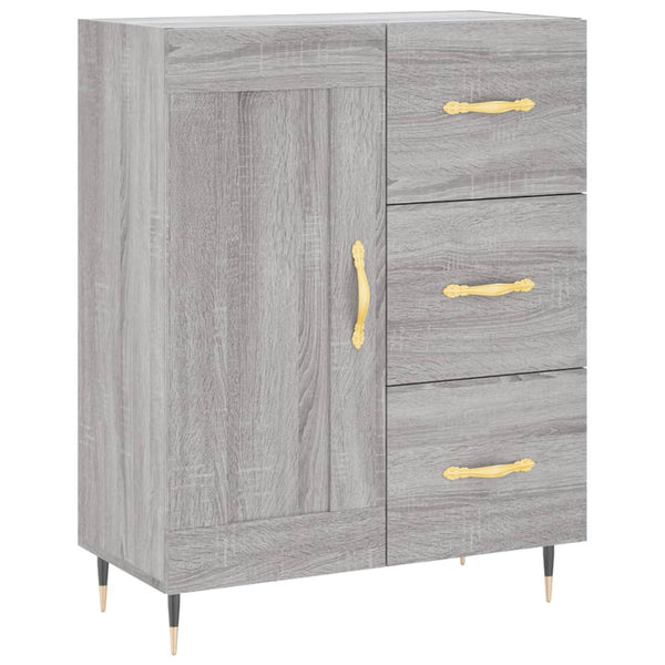 Kaappi harmaa Sonoma 69,5x34x180 cm tekninen puu