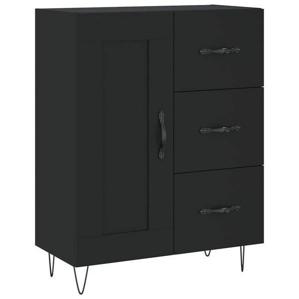 Kaappi musta 69,5x34x180 cm tekninen puu