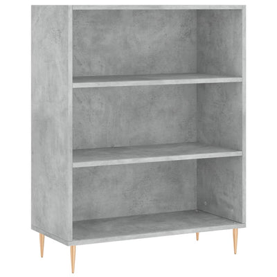 Kaappi betoninharmaa 69,5x34x180 cm tekninen puu