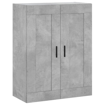 Kaappi betoninharmaa 69,5x34x180 cm tekninen puu
