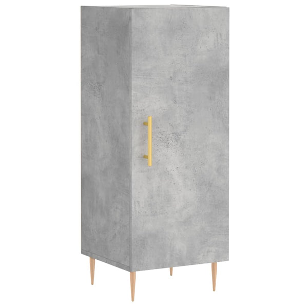 Kaappi betoninharmaa 34,5x34x180 cm tekninen puu