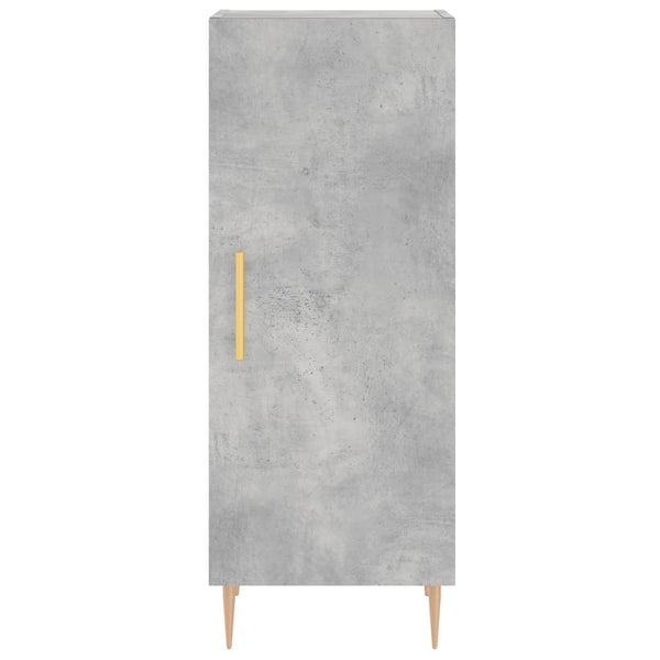 Kaappi betoninharmaa 34,5x34x180 cm tekninen puu