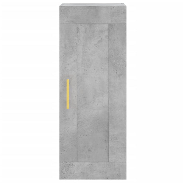 Kaappi betoninharmaa 34,5x34x180 cm tekninen puu