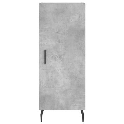 Kaappi betoninharmaa 34,5x34x180 cm tekninen puu