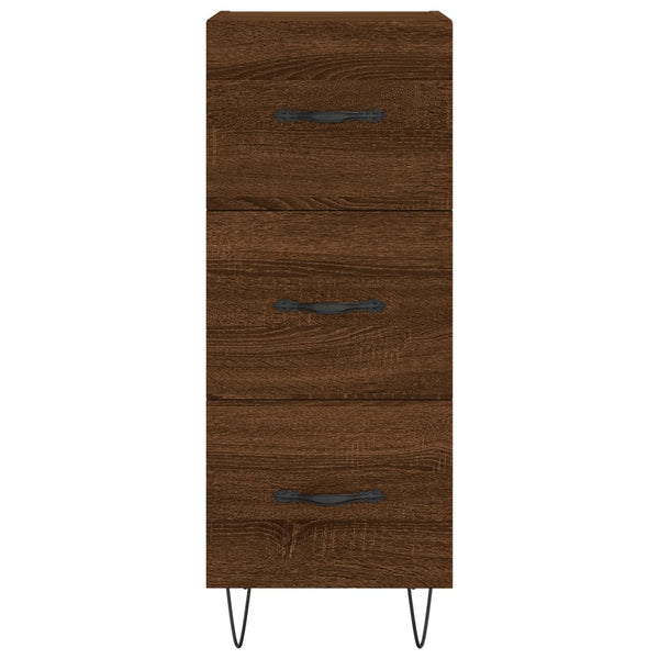 Kaappi ruskea tammi 34,5x34x180 cm tekninen puu