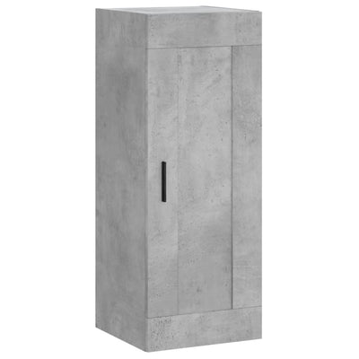 Kaappi betoninharmaa 34,5x34x180 cm tekninen puu
