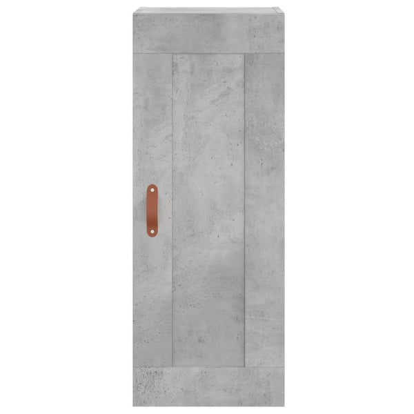 Kaappi betoninharmaa 34,5x34x180 cm tekninen puu