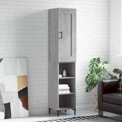 Kaappi harmaa Sonoma 34,5x34x180 cm tekninen puu