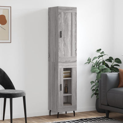 Kaappi harmaa Sonoma 34,5x34x180 cm tekninen puu