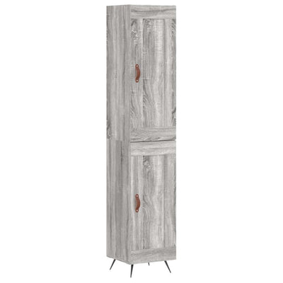 Kaappi harmaa Sonoma 34,5x34x180 cm tekninen puu