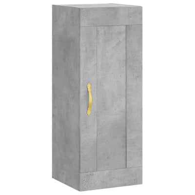 Kaappi betoninharmaa 34,5x34x180 cm tekninen puu