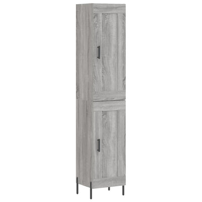 Kaappi harmaa Sonoma 34,5x34x180 cm tekninen puu