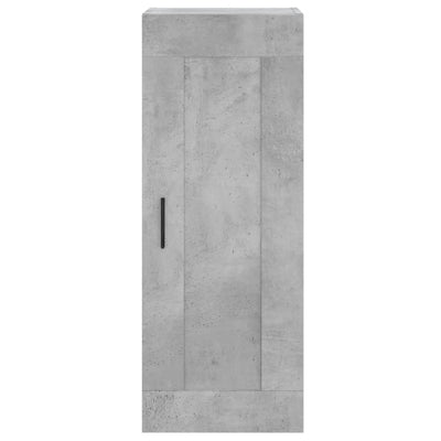 Kaappi betoninharmaa 34,5x34x180 cm tekninen puu
