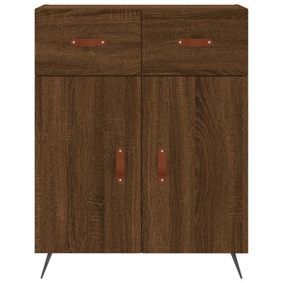 Kaappi ruskea tammi 69,5x34x180 cm tekninen puu