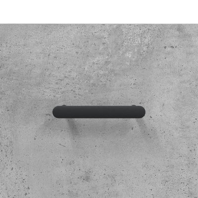 Kaappi betoninharmaa 69,5x34x180 cm tekninen puu