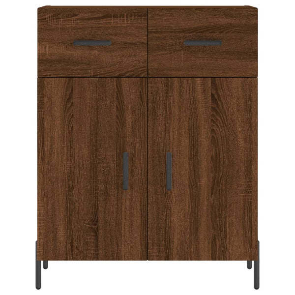 Kaappi ruskea tammi 69,5x34x180 cm tekninen puu