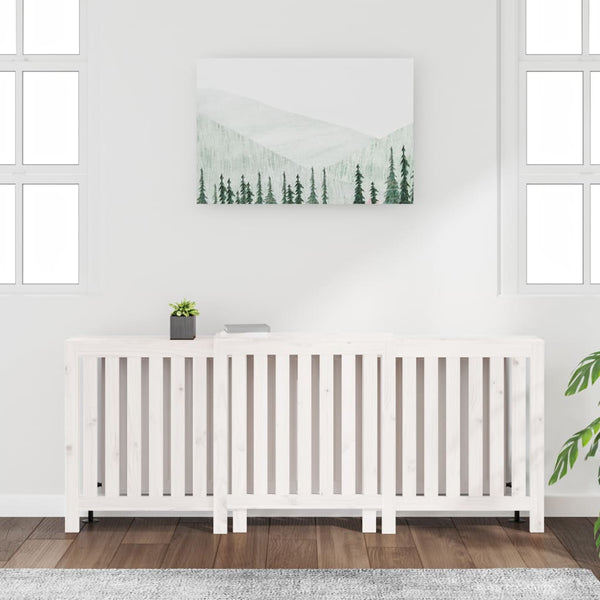 Valkoinen lämpöpatterin suoja Besenszky 210x21x85cm (mänty)