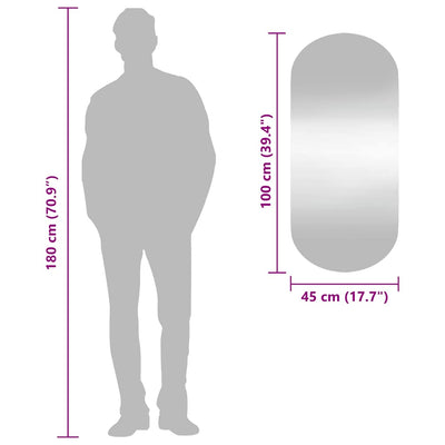 Seinäpeili Allyende 45x100cm (ovaali)