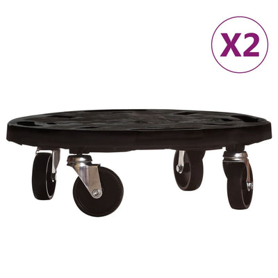Kasvirullakko pyörillä 2 kpl 40 cm halkaisija musta 275 kg