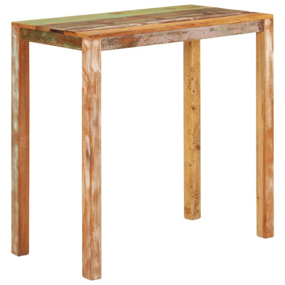 Baaripöytä 112x55x108 cm kierrätetty täyspuu