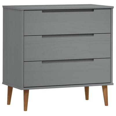 Kaappi MOLDE harmaa 80x40x80 cm täysi mänty