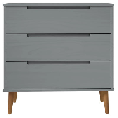 Kaappi MOLDE harmaa 80x40x80 cm täysi mänty
