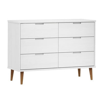 Kaappi MOLDE valkoinen 113x40x80 cm täysi mänty