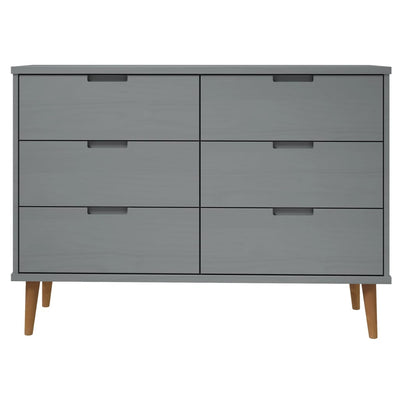 Kaappi MOLDE harmaa 113x40x80 cm täysi mänty